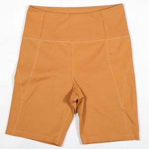 SOLD Girlfriend collective caramel color shorts